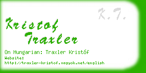 kristof traxler business card